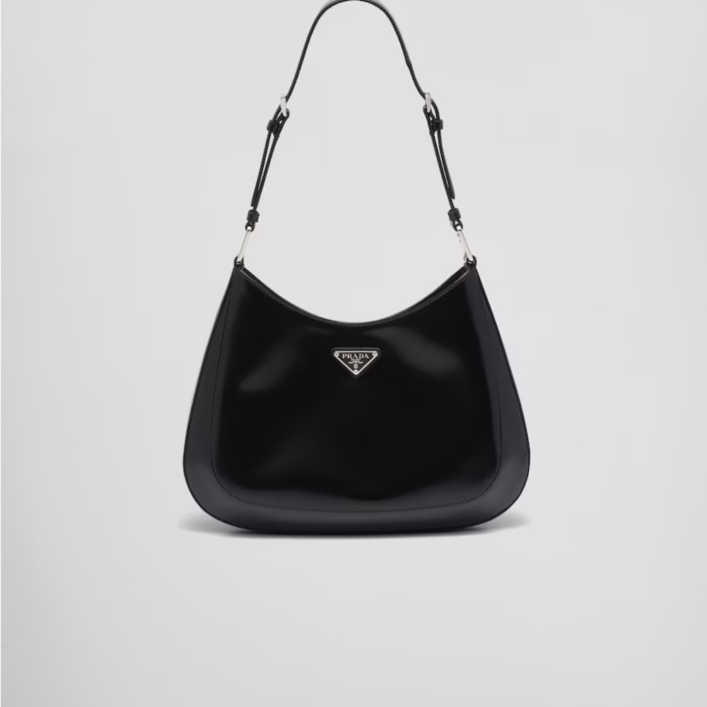 Prada Cleo Brushed Leather Shoulder Bag